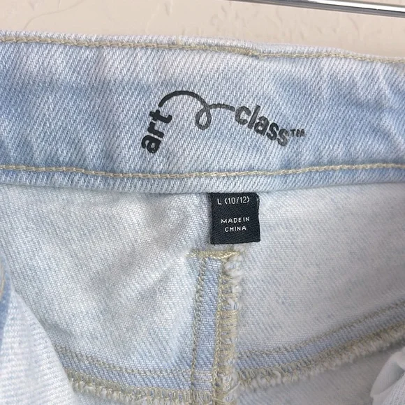 5 for $25 🌈 Art Class girls denim shoe size L light blue wash washed mid rise - Picture 5 of 5